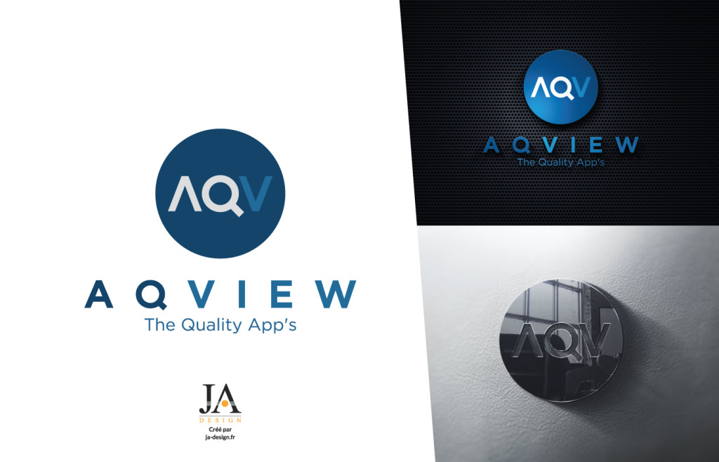 Création du logo AQView startup spécialisée dans le logiciel par JA Design - Graphiste freelance Bordeaux