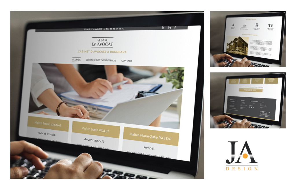 Création d'une maquette web pour un cabinet d'avocats