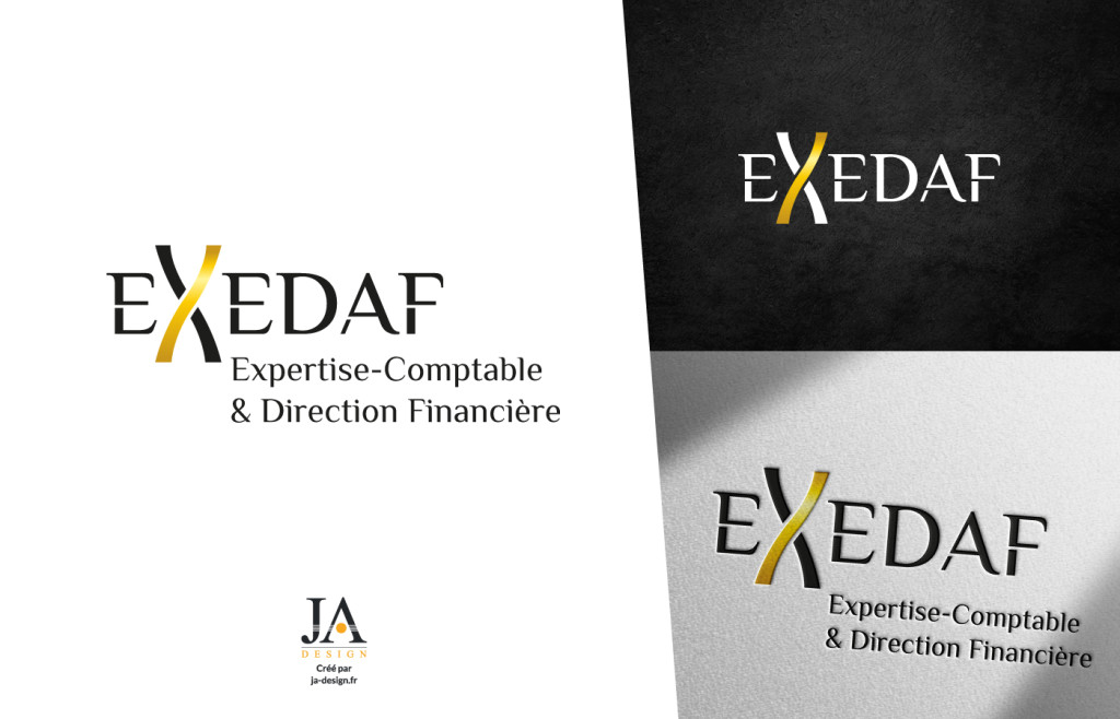 Création du logo EXEDAF pour un expert comptable par JA Design - Graphiste freelance