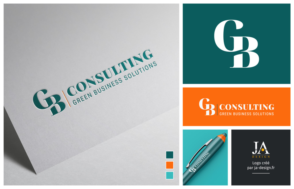 Création d'un logo pour un cabinet de consulting GB Consulting par JA Design - Graphiste freelance Bordeaux