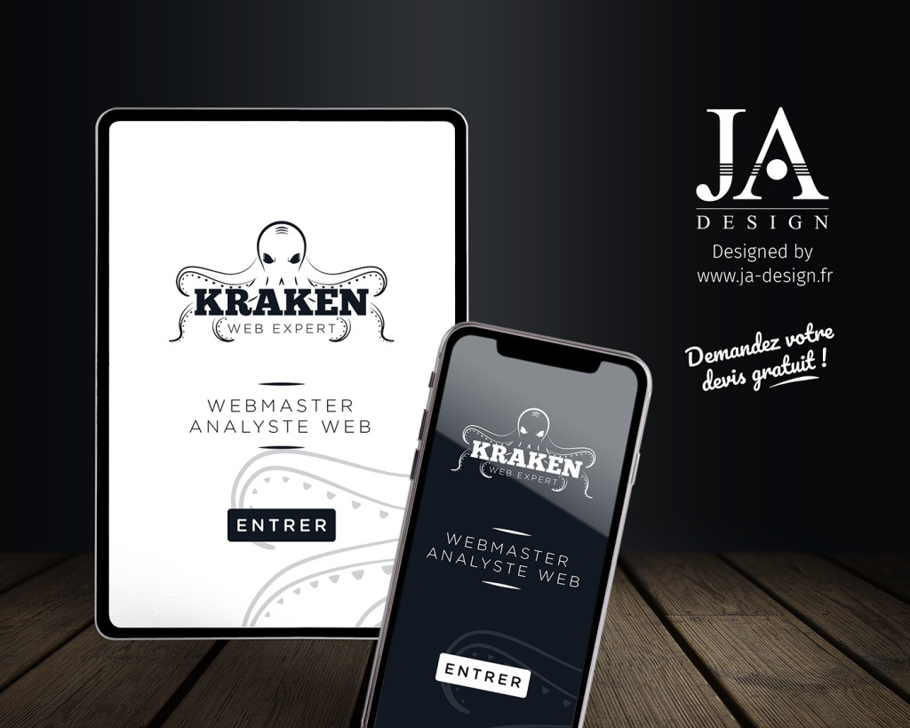 Création d'un logo KRAKEN pour une agence de développement web